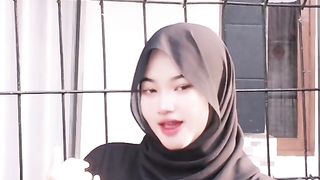 Abg sma jilbab boba gede