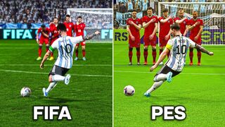 LIONEL MESSI Free Kicks _ FIFA vs PES (2006-2023)