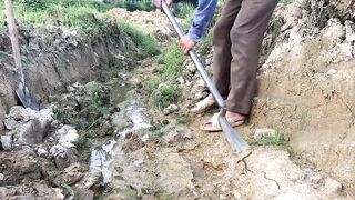 Build mini hydropower on a small stream with a powerful unit