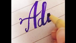 Calligraphy with cut marker 2