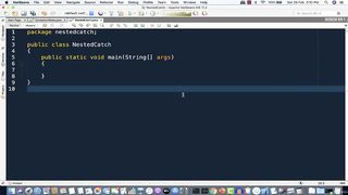 multiple and nested try catch in java