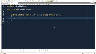 Demo Finally block in Java