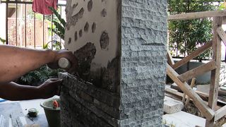 Natural stone installation