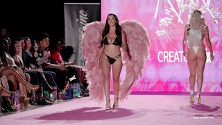 Megan Marie SLOW MOTION 4k _ The Bureau Fashion Week Beautiful female model shows beautiful body shape
