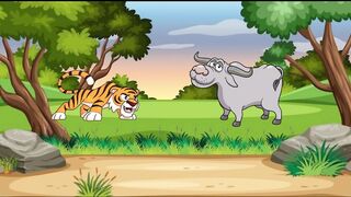 Dongeng anak anak,Harimau dan kerbau