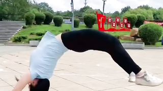 Beautiful and flexible, my kind of girl lol