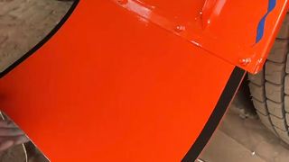 Truck painting by free hand gill truck body builders