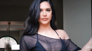 Model HANIEH _ Villa Sunset Photoshoot _ EVOKE Model Film Beautiful female modele shows beautiful body shape