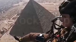 Flying over Egyptian Pyramids