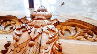 Teak Wood carving handmade#teakwood#biginnerwoodcarved 2
