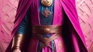 super Hero but color pink all characters
