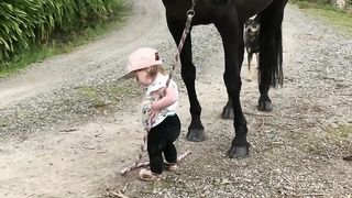 This baby is just super. Viral video.