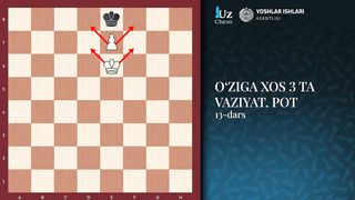 SHAXMATDA O'ZIGA XOS 3 TA VAZIYAT, POT _ 13-DARS