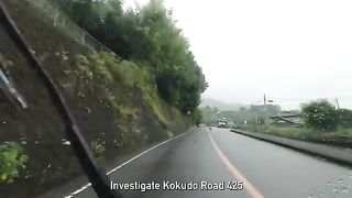 Camping in Car in Heavy rain above sea level