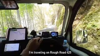 Van Camping on a road