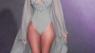Priscilla Ricart _ Slow Motion _ Transparent Green Bikini Bathrobe _ Bikini And Swimsuits