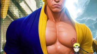 the hulk model, naruto uzumaki in a post apocaliptic world using ultra instinct in a post apocaliptic world