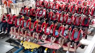 "people enjoying roller coaster ????✨"