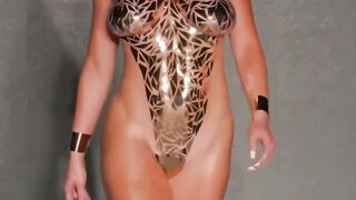 Miami Art Body Tape _ Part 5 _ Miami Swim Week 2023 Beautiful female modele shows beautiful body shape