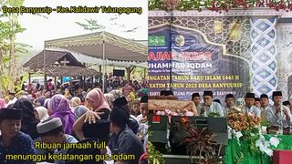 Ribuan jamaah tumplek blek menunggu kedatangan Gus iqdam