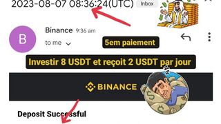 5em paiement investir 8 USDT et reçoit 2 USDT par jour