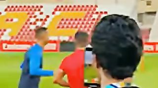 شاهد رونالدو كيف سعيد في تدريبات النصر ????????