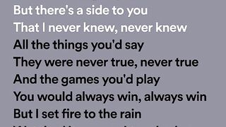 Set Fire To The Rain - Adele (Lyrics)