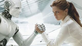 [Ai Lookbook 4k] Beautiful girl arguing with AI.