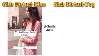 Girls Disturbing Man Vs Girls Disturbing Dog #indianmemes #memes.