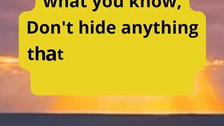 tell the truth