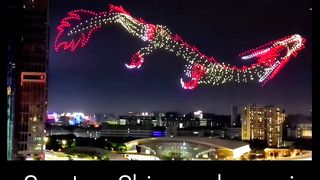 1500 drones create a Chinese dragon | Drones | #shortvideo