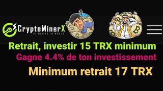 Retrait crypto miner X 09/08/2023