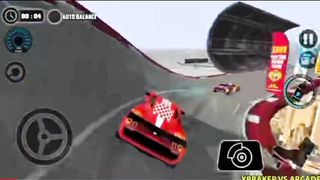 Impossible car Track's 3D-car Driving stunts|two red cars multiplayer