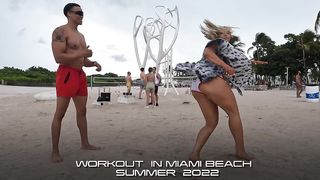 The BEST FITNESS and FAMOUS GIRLS - Work Out  in Miami Beach ???? Compilation 2022_ Miami Boat Life