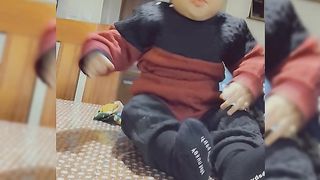 Cute baby trying to sit ????
