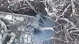 Watch Russian tank operator run to safety after being attacked_low.