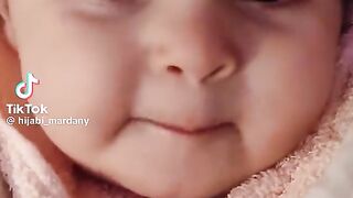 Cute baby enjoying cold