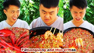latest mukbang _ chinese food _ fat songsong and thin ermo _ spicy food _ ASMR M_Full-HD