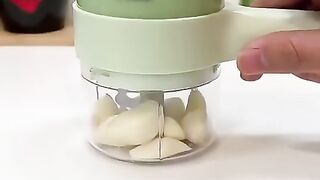 Smart gadgets electric slicer kitchen chopper hand held food processor portable 4 in 1 handheld electric vegetable cutter set