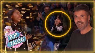 Young girl sing in ad break and Ends up on stage