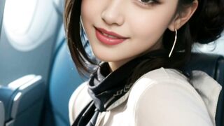 (4K AI ART) Lookbook / Beautiful style. Stewardess in life.