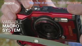 OM System Olympus TG-6 Red Underwater camera, Waterproof, Freeze proof, High Resolution Bright, 4K Video 44x Macro shooting