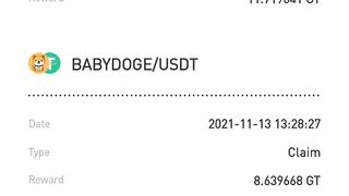 Reward Liquid Mining BabyDoge (GATE.IO)