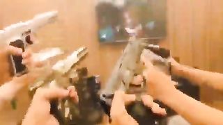 Gun firing