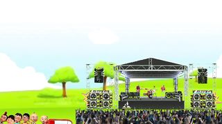 Upin ipin pergi lihat konser naik truck