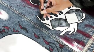 Custom hand painted jacket