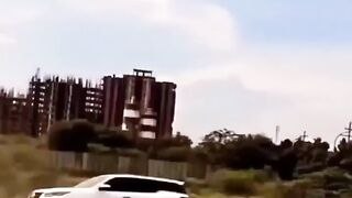 Toyota Fortuner on fire