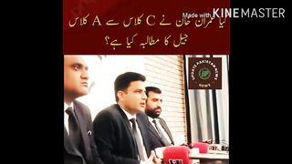 Has Imran Khan demanded A Class Jail from C Class? And requesting to be released from jail?