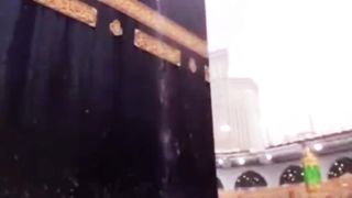 Rain in kaba during haj