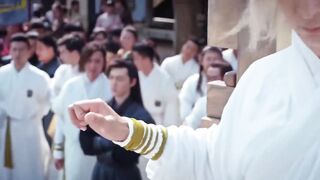 The champion thinks the boy comes to seek his own doom, but the boy is kungfu master and defeats him
